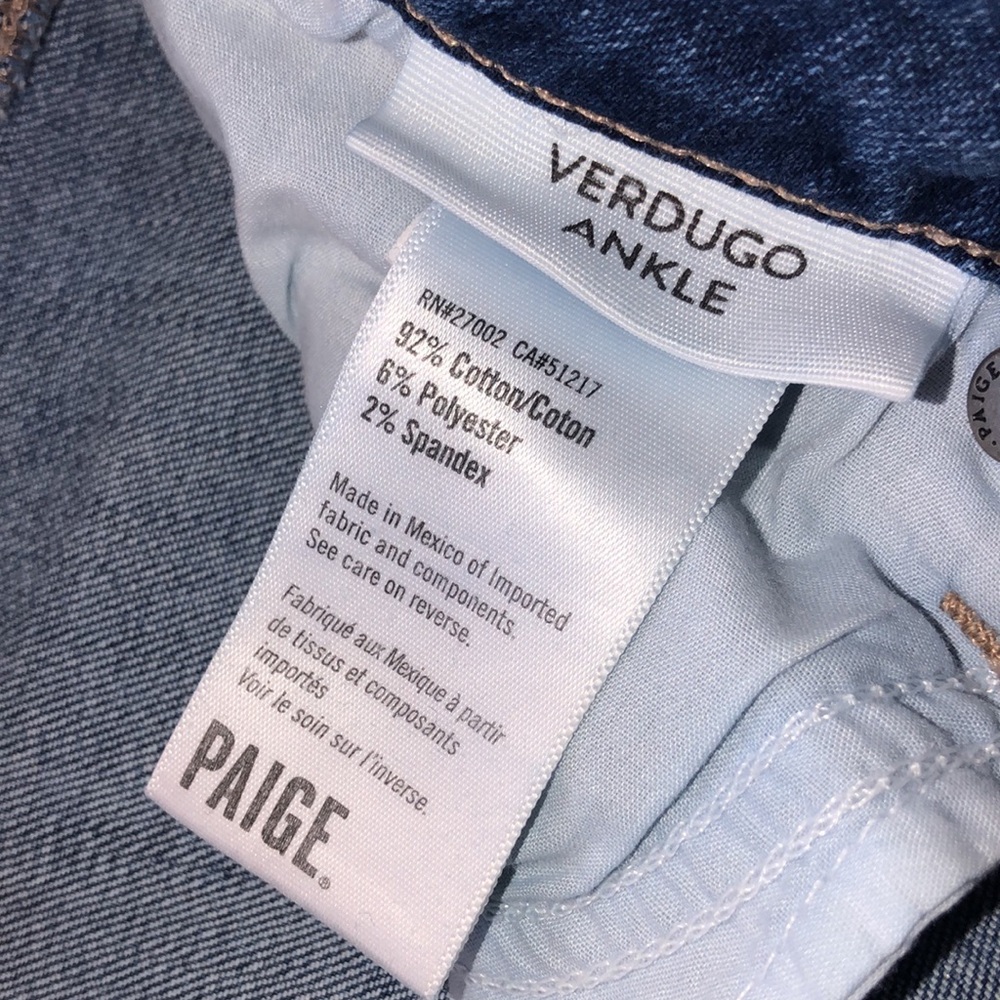 BOGO FREE Paige Verdugo Ankle Skinny Distress Jeans Size 27 - Picture 8 of 9
